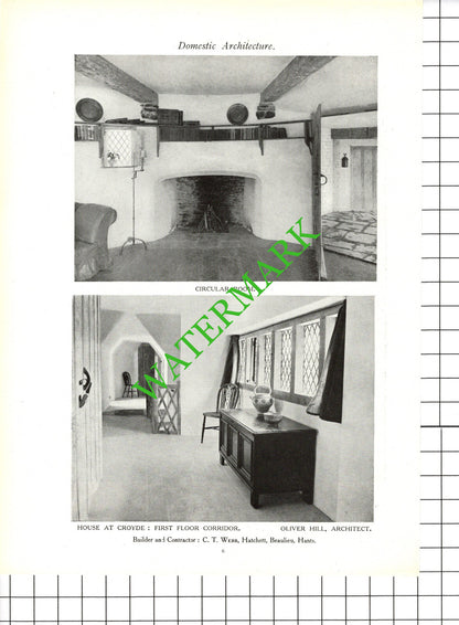 Croyde North Devon Oliver Hill Architect -  c.1920s Book Prints