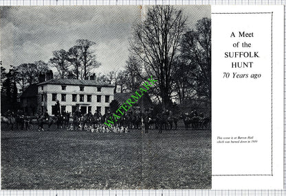 The Suffolk Hunt Barton Hall Jack Pickford Rushbrooke Arms -  1975 Article