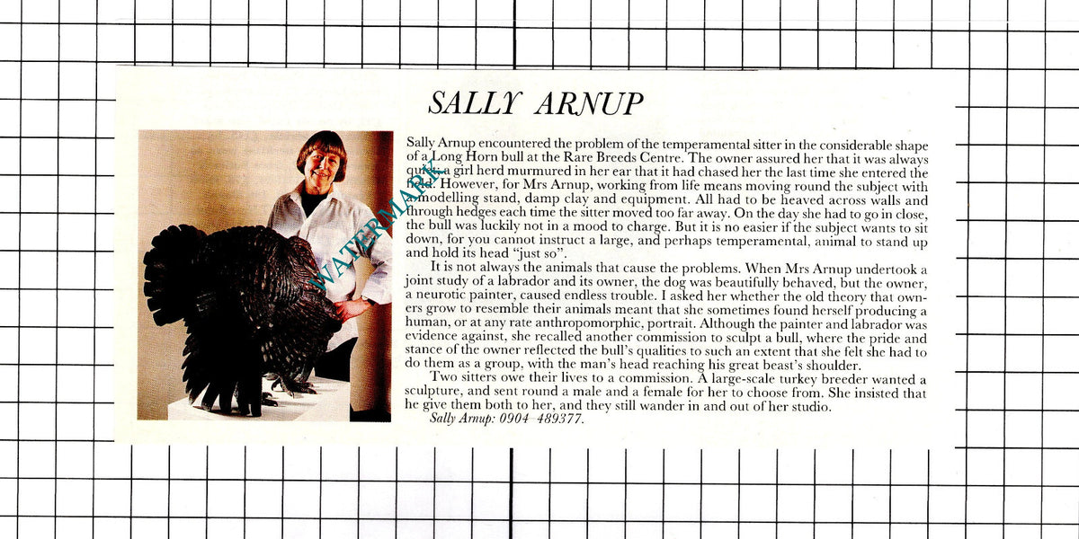 Sally Arnup Sculptor - c.1994 Clipping / Print