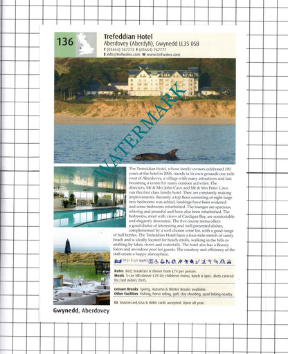 The West Arms LLanarmon / Trefeddian Hotel Aberdovey -2011 Advert