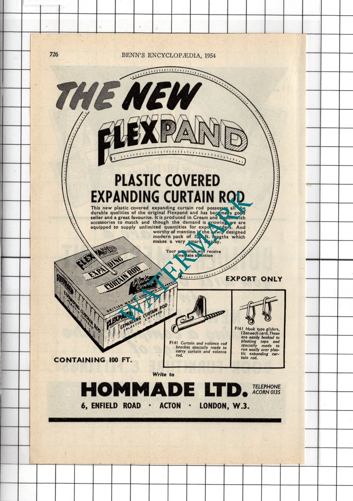 R Cartwright & Co Ltd Birmingham / Hommade Ltd Acton London  - 1954 Advert
