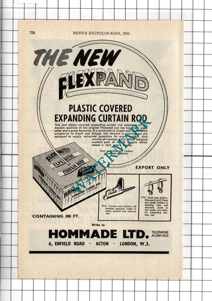 R Cartwright & Co Ltd Birmingham / Hommade Ltd Acton London  - 1954 Advert