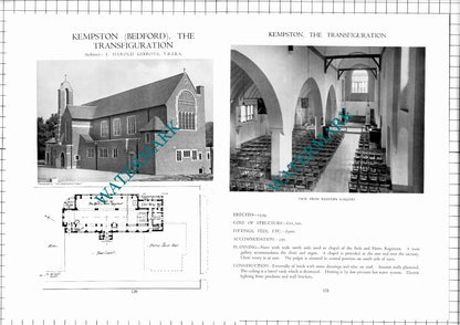 Transfiguration Church Kempston Bedford  Harold Gibbons -c.1947 Article/ Print