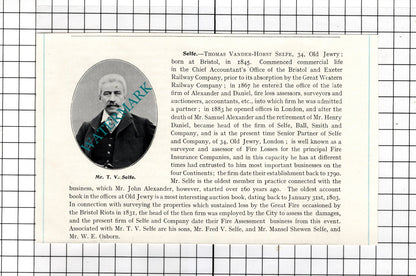 Thomas Vander-Horst Selfe Bristol  / Edward Herbert Stoddart - c.1905 Clipping