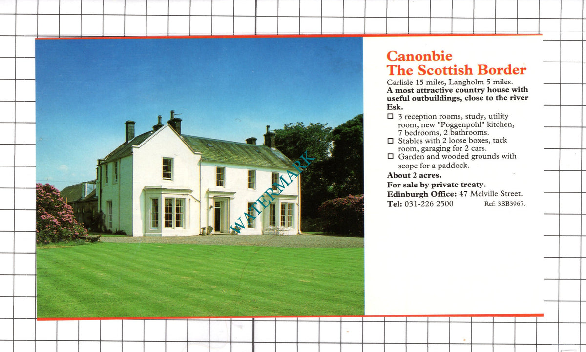 Canonbie Scotland / South Hams Devon House Sale Advert - c.1990 Clipping