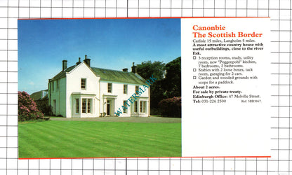 Canonbie Scotland / South Hams Devon House Sale Advert - c.1990 Clipping