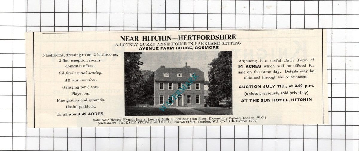 Avenue Farm House Gosmore Hertfordshire   - 1967 Small House  Advert