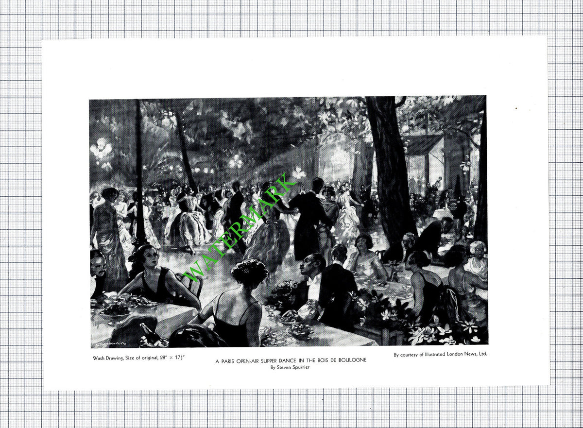 Bois De Boulogne Steven Spurrier - 1931 Cutting /  Print