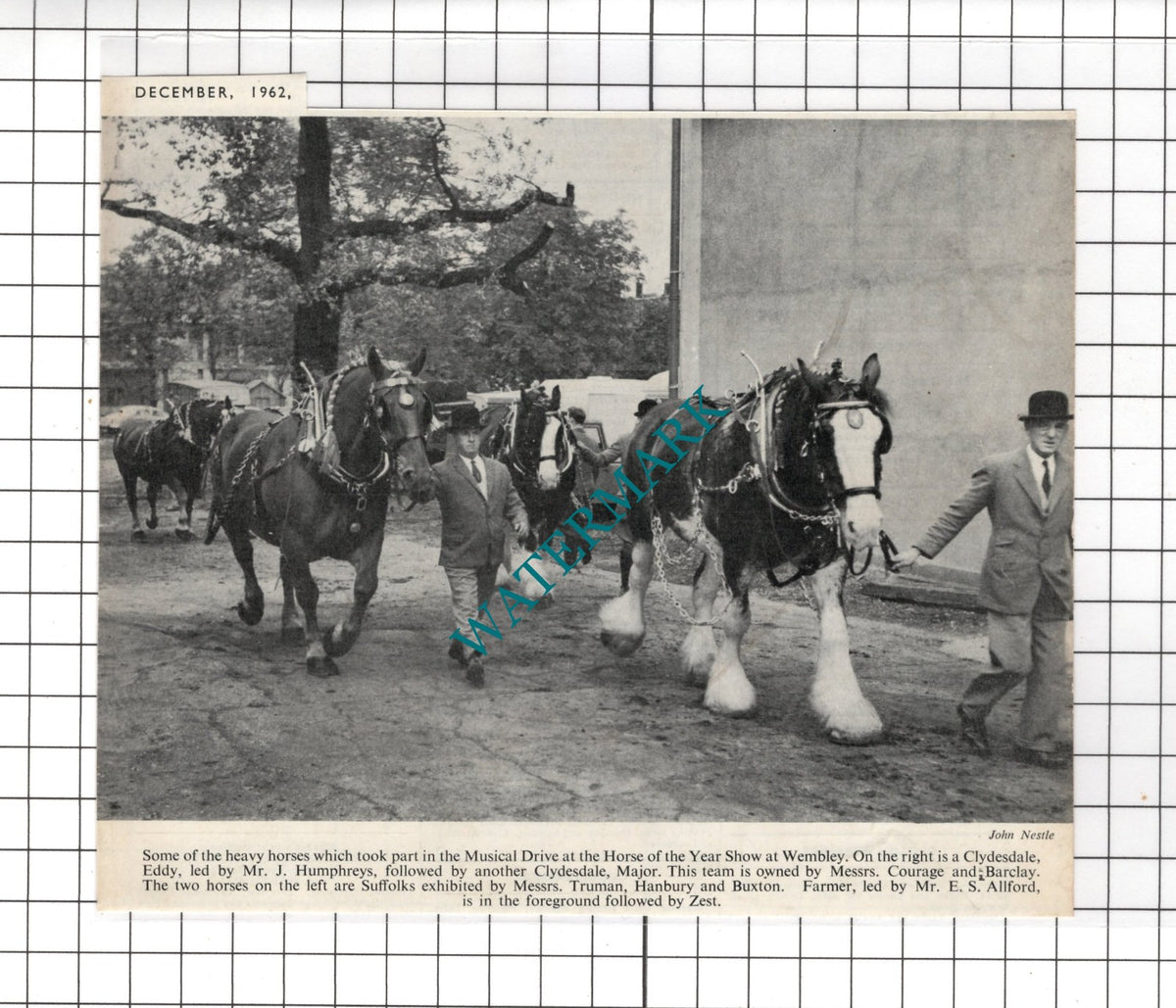 Messrs Courage and Barclay  Truman Hanbury Buxton Mr ES Allford - 1962 Clipping