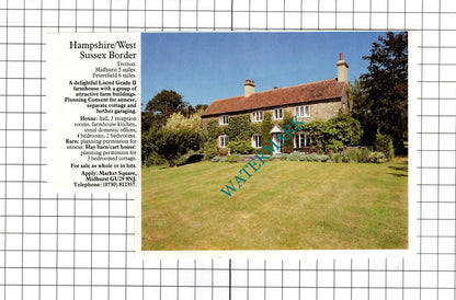 Winslow Buckinghamshire / Trotton Sussex House Sale Advert - 1991 Clipping