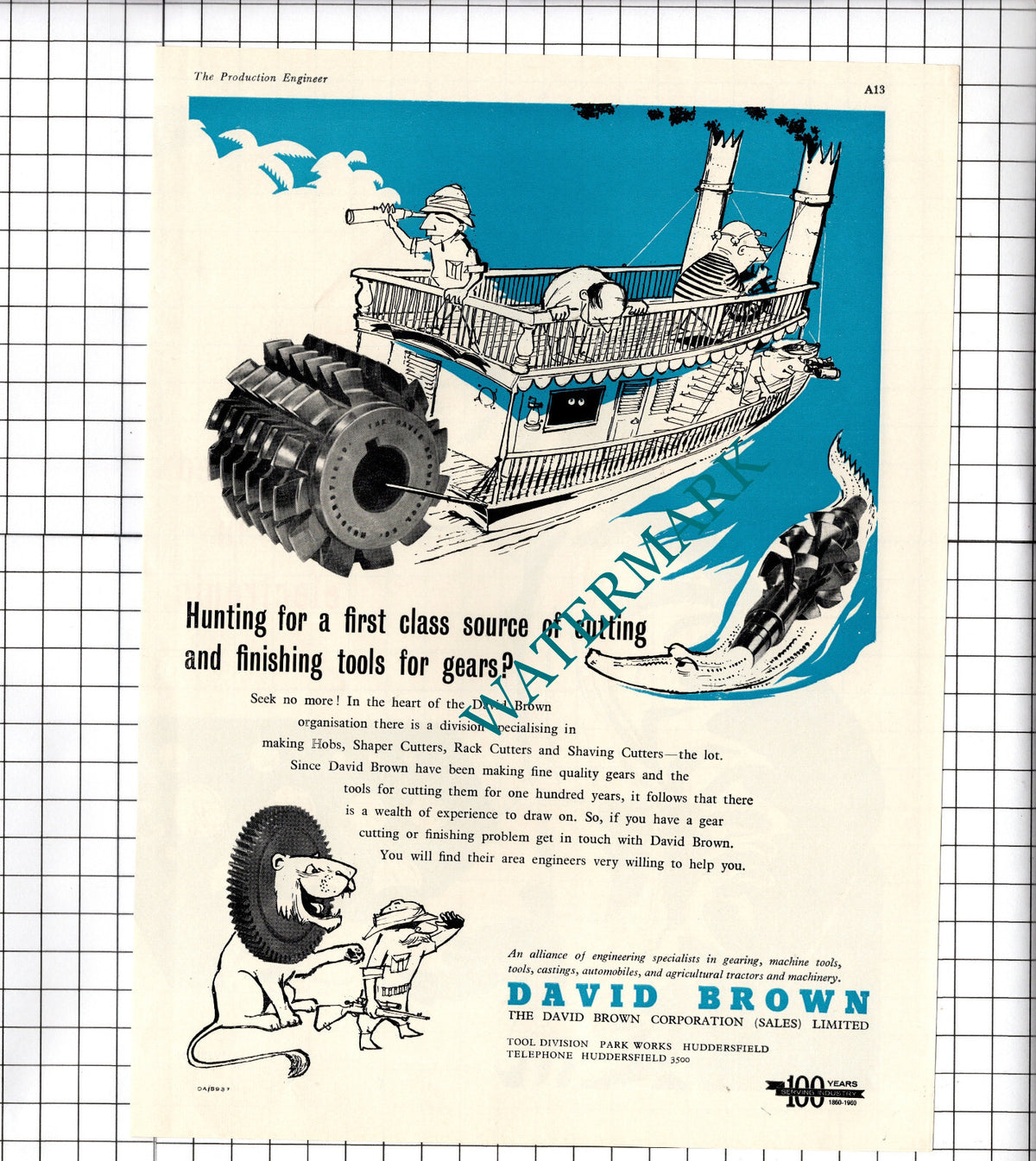 The David Brown Corporation Ltd Huddersfield - 1960 Advert