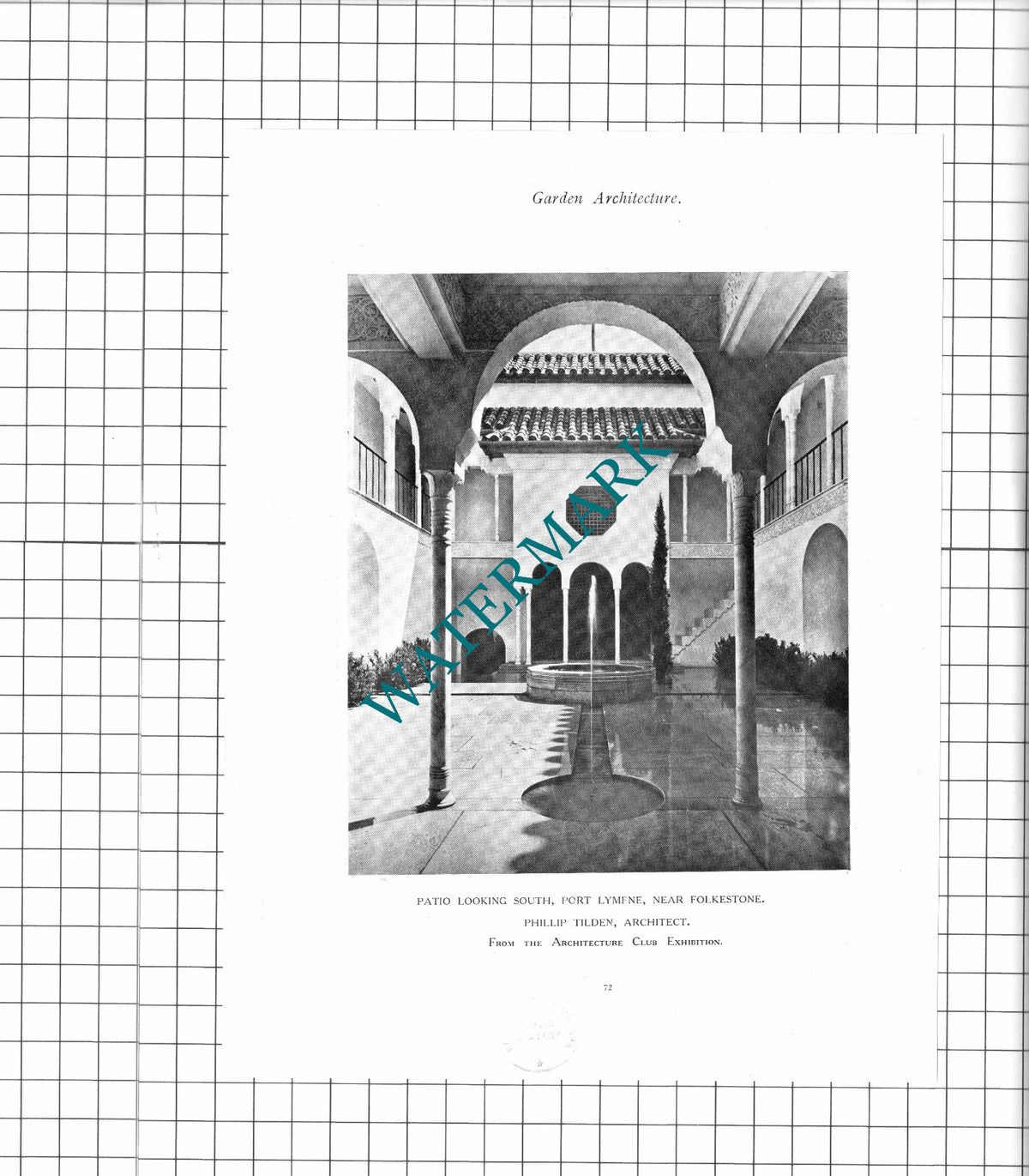 Port Lympne Folkestone Kent Phillip Tilden - 1923 Book Print