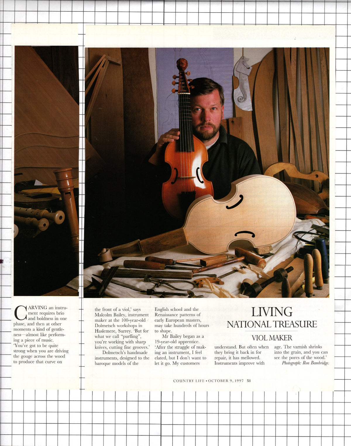Dolmetsch Haslemere Surrey Malcolm Bailey- 1997 Two-Part Cutting