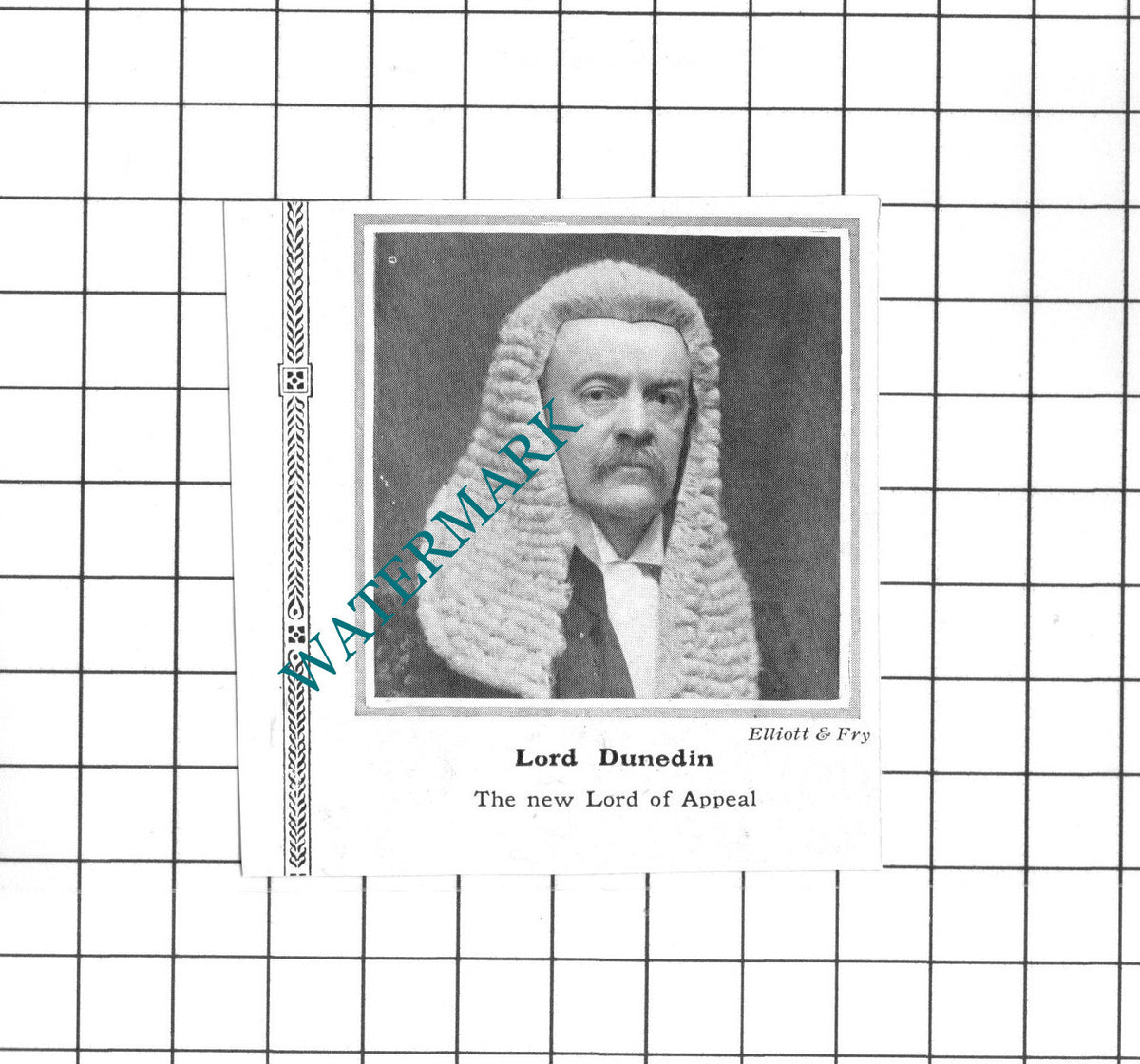 Lord Dunedin Lord Of Appeal -  1913 Small Clipping / Print