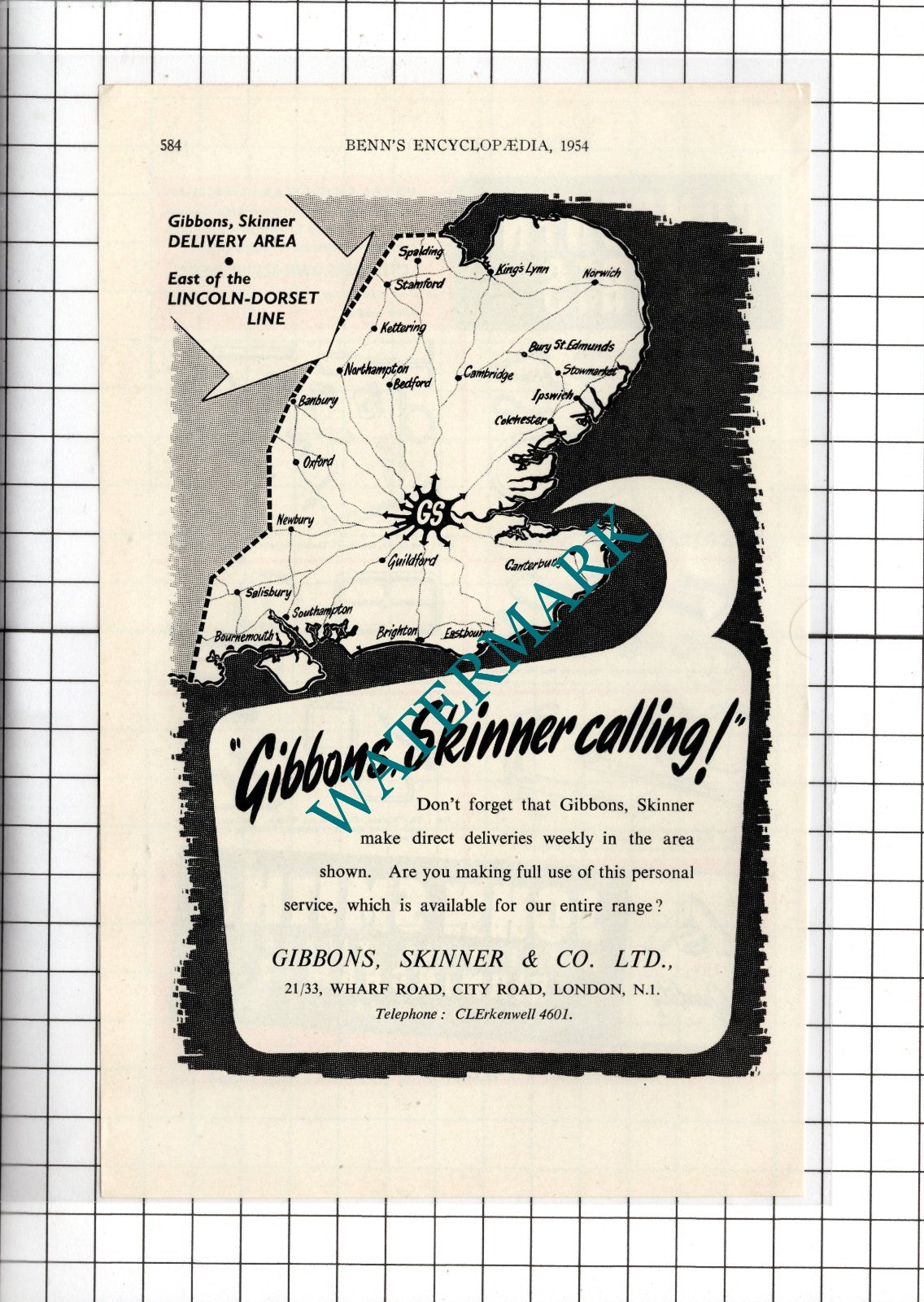 John Smith Ltd Birmingham / Gibbons Skinner & Co Ltd London - 1954 Advert