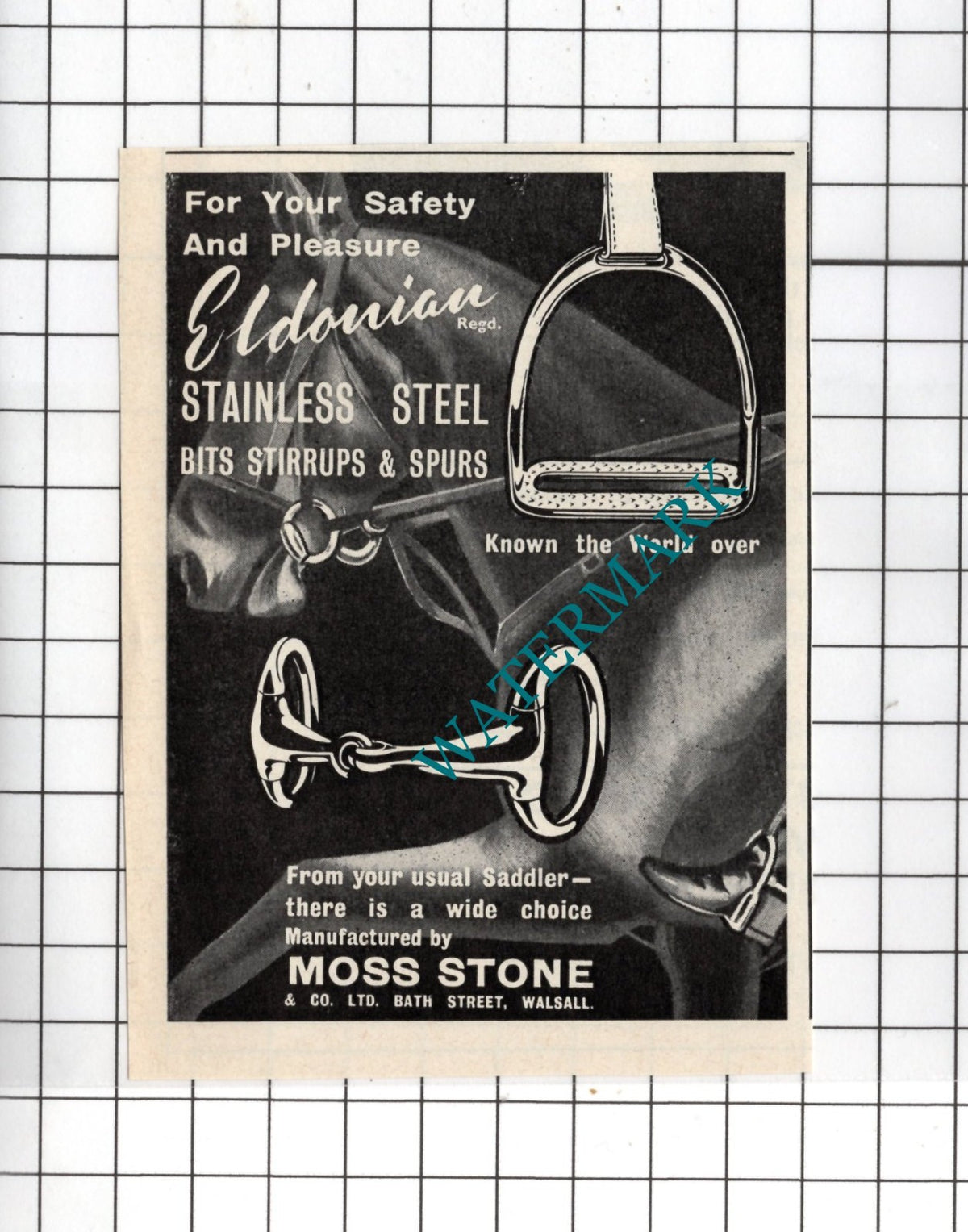 Moss Stone & Co Ltd Walsall - 1966 Small ADVERT