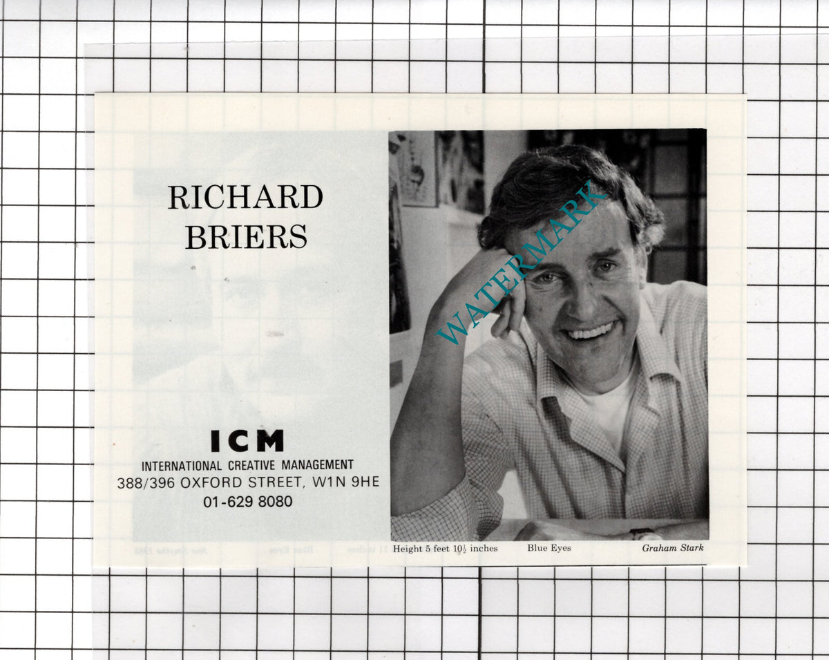 Richard Briers Actor / Mark Brignal Actor Advert - 1986 Cutting