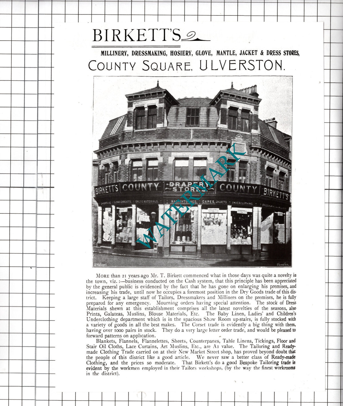 Robinson Brothers Bottlers Ulverston Cumbria / Birkett's Ulverston  - Cutting