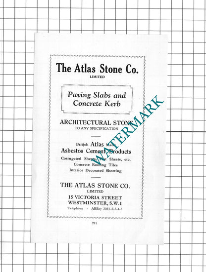 Atlas Stone Co Ltd London H Lucas Hairdresser Thomas Pratt Tailor - 1939 Advert