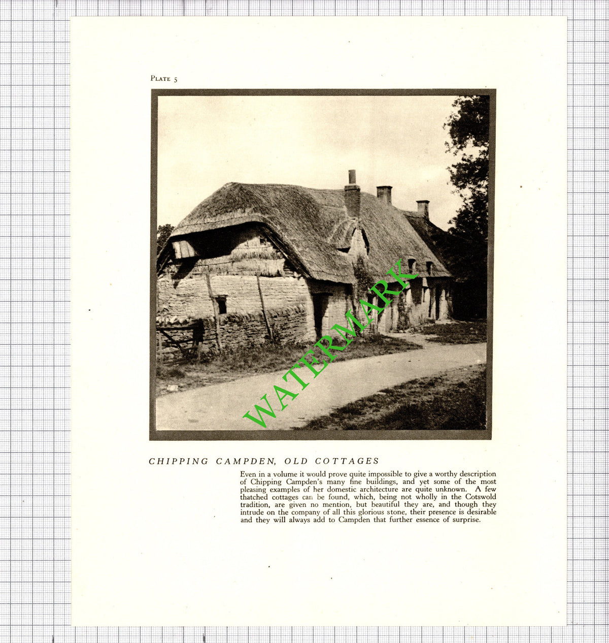 Chipping Campden Gloucestershire - 1940's Cutting / Print