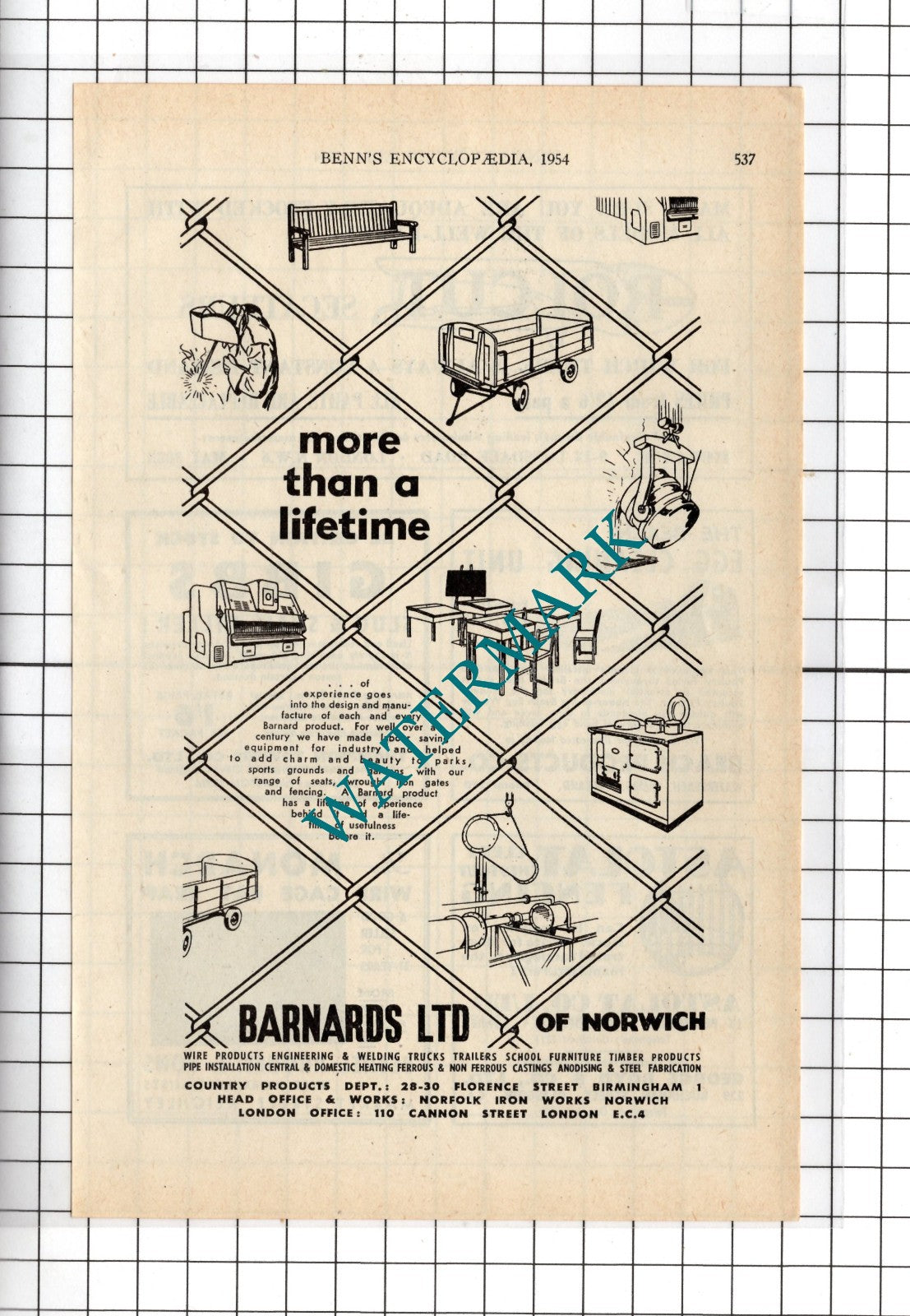 Barnards Ltd Of Norwich  - 1954 Advert