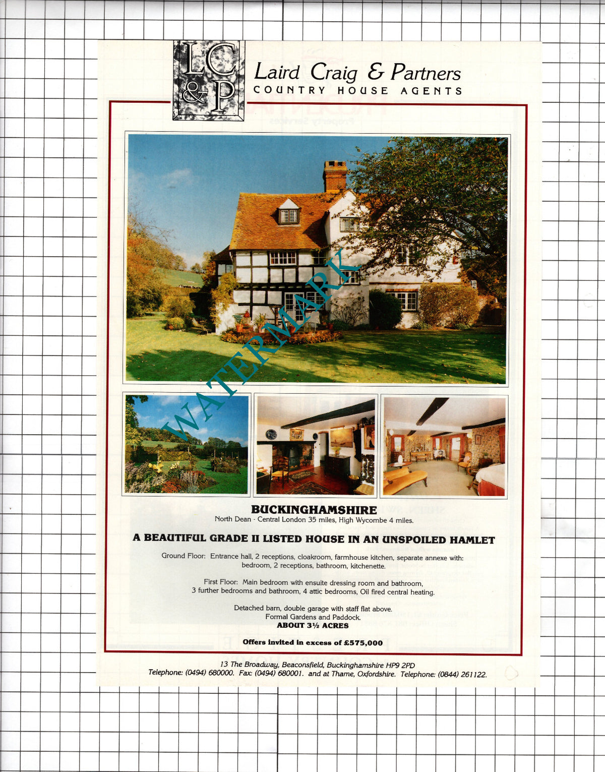 North Dean Buckinghamshire - 1990 House Sale Advert