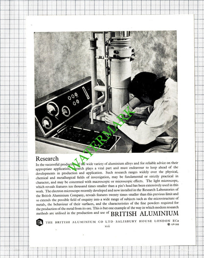 British Aluminium Co Ltd London / Roche Products Advert -1951 Cutting