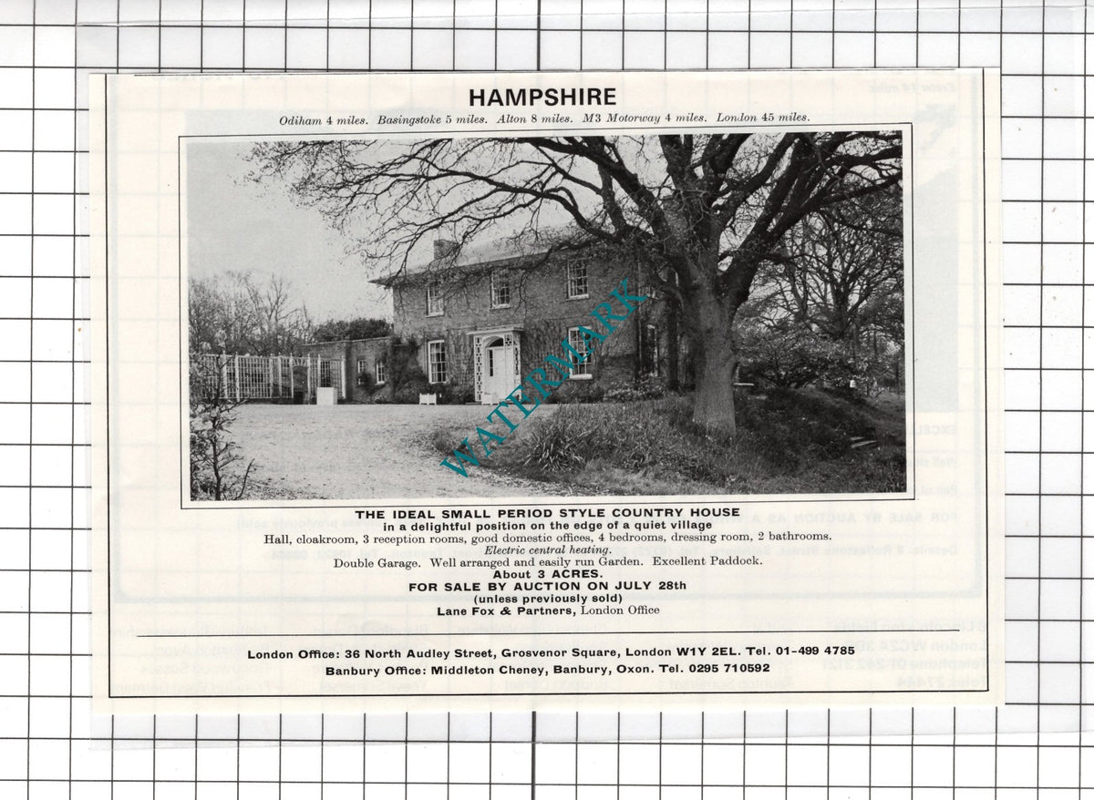 Odiham Hampshire House Sale Advert - 1978