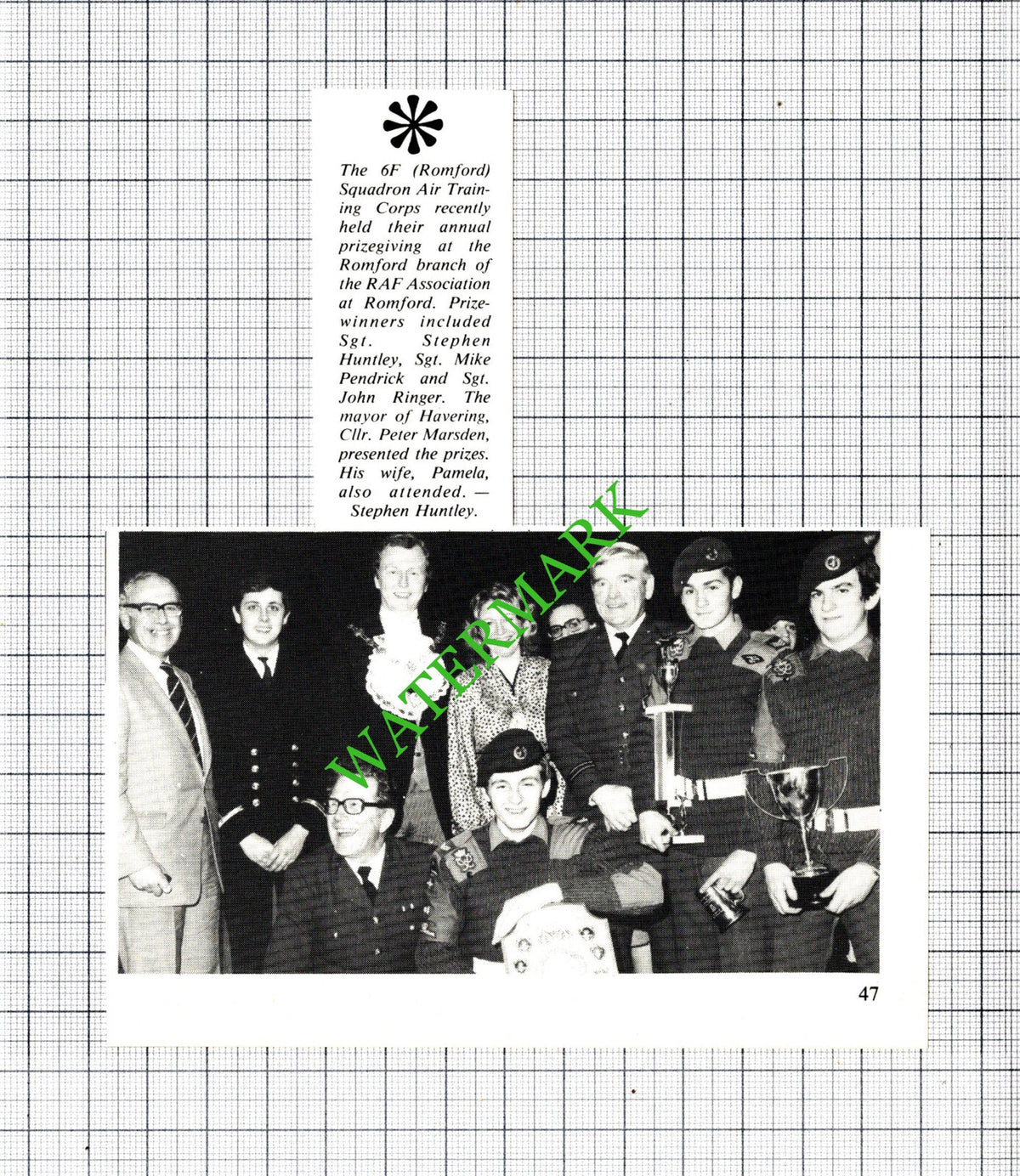 6F Romford Squadron Air Training Corps Mike Pendrick John Ringer  -1981 Cutting