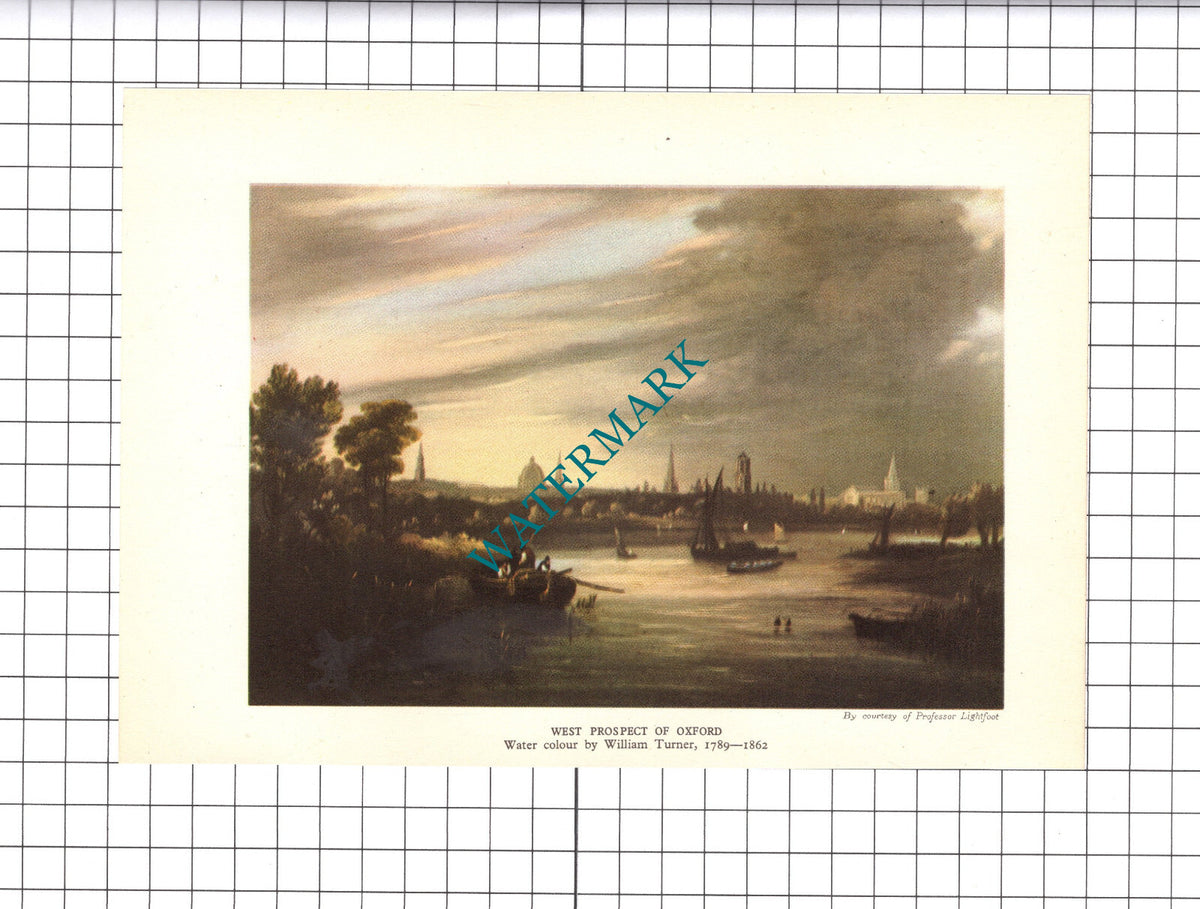 Market Hall Sudbury / Oxford William Turner - c.1945 Book Print