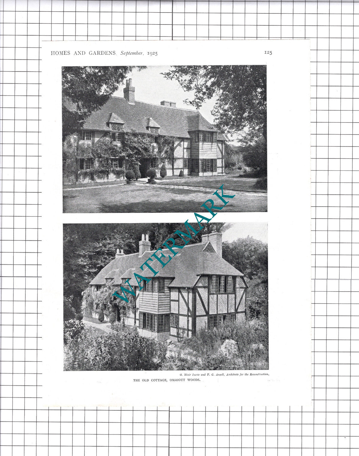 The Old Cottage  Oxshott Woods Blair Imrie Angell  - 1925 Article
