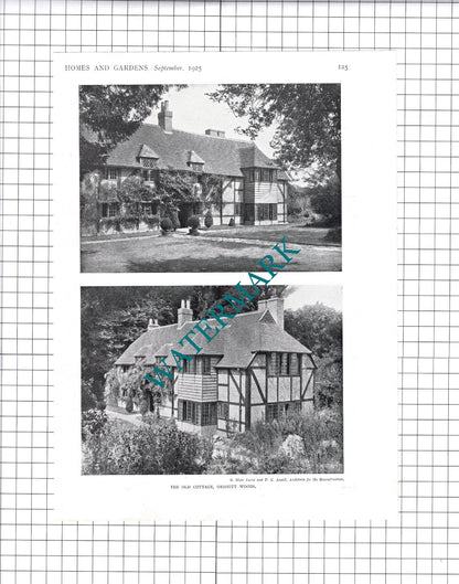 The Old Cottage  Oxshott Woods Blair Imrie Angell  - 1925 Article