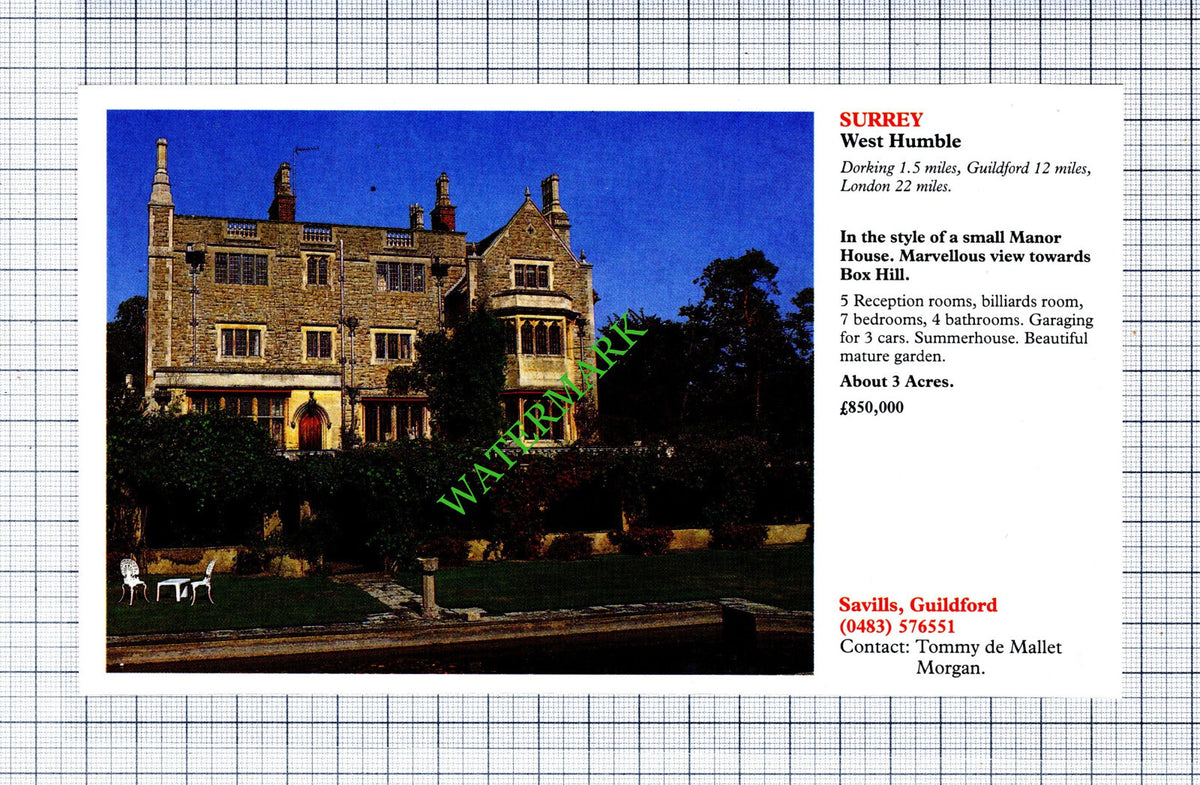 West Humble Surrey Sale Advert - 1991 Cutting