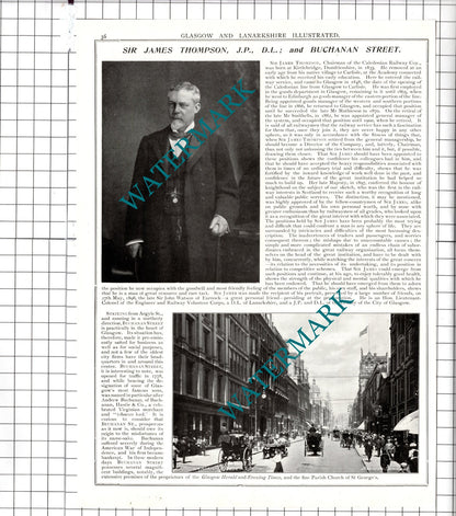 Sir James Thompson Kirtlebridge   / Pinkston Generating Station - 1904 Article