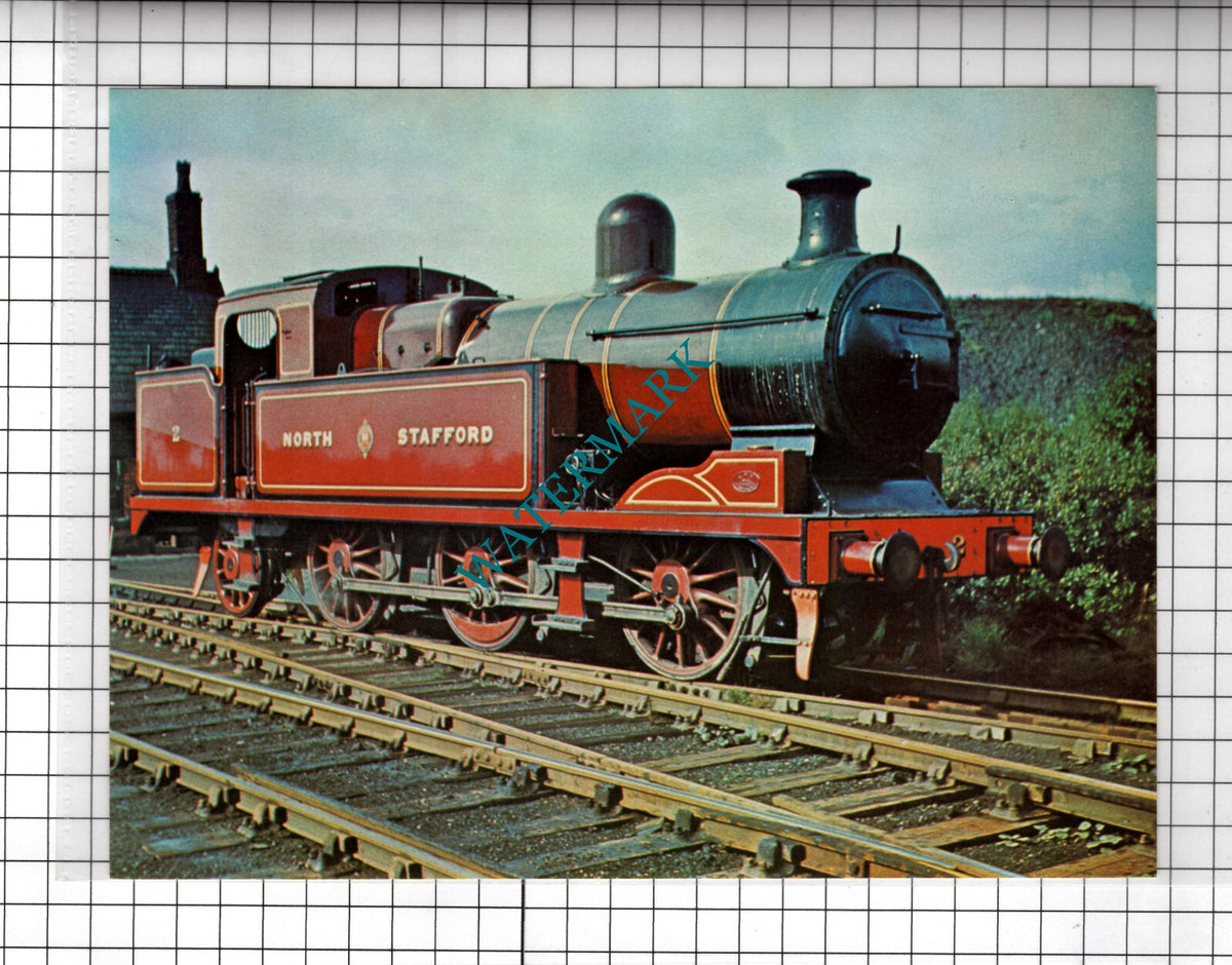 North Staffordshire Railway Engine No 2  Locomotive Knotty - c.1980's Print
