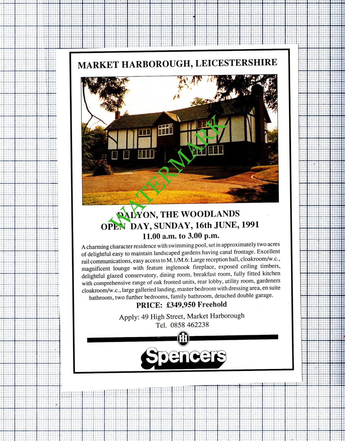 Daylon The Woodlands Market Harborough Leicestershire Sale Advert - 1991 Cutting