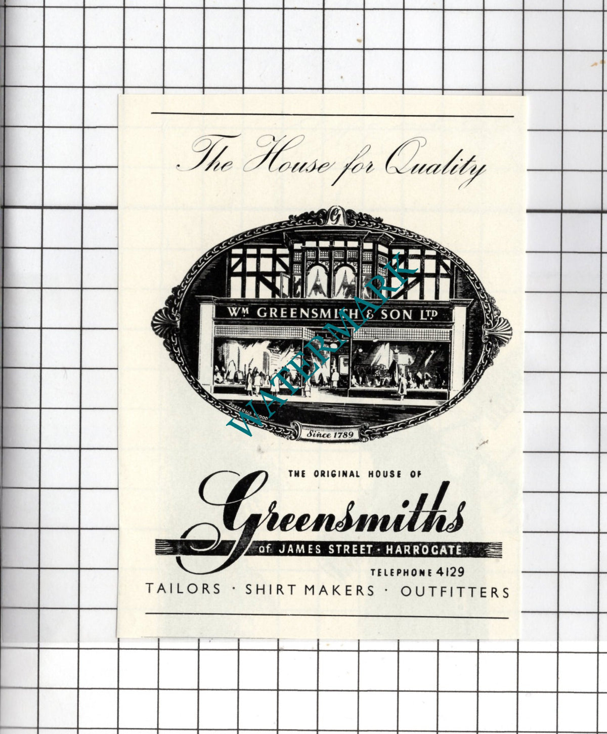 Greensmiths James Street Harrogate Advert  - 1956 Small Clipping