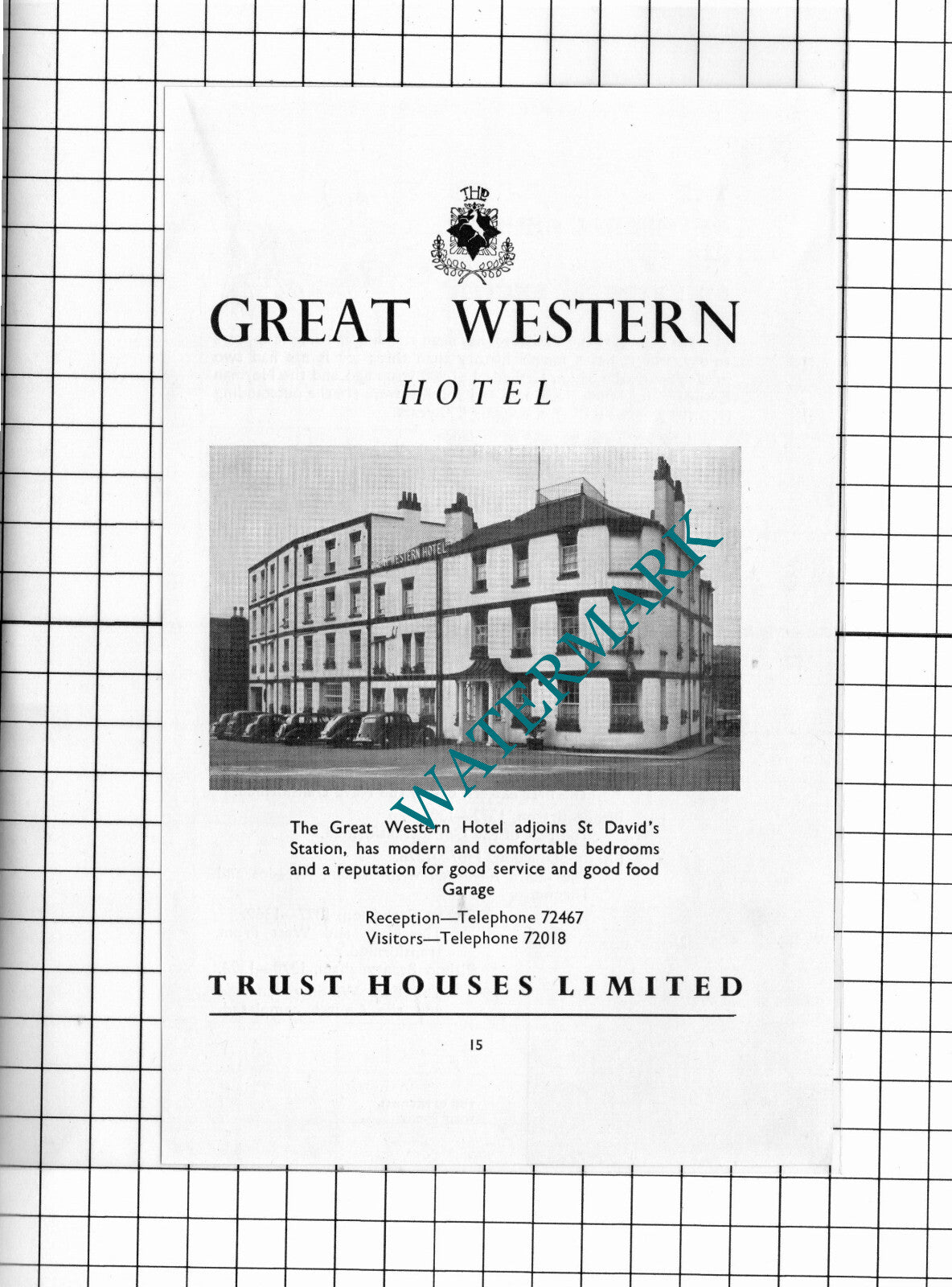 Great Western Hotel Exeter Devon  Advert  - 1957 Cutting