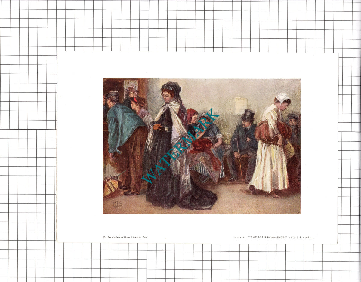 THE PARIS PAWN SHOP  G J Pinwell     - 1904 Print