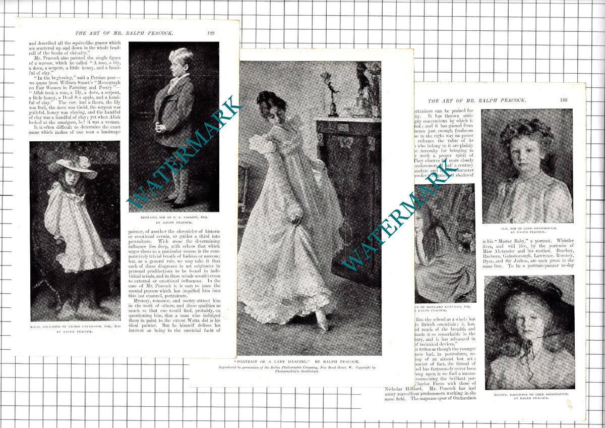 Ralph Peacock Artist  - 1907 Article / Print