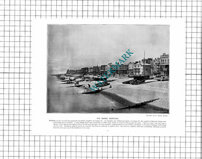 Worthing Sussex / Barnard Castle Durham - c.1900 Cutting/ PRINT