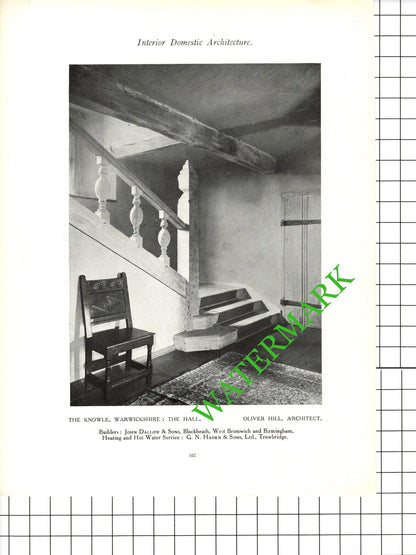 The Knowle Warwickshire Oliver Hill Architect -  c.1920s Book Prints