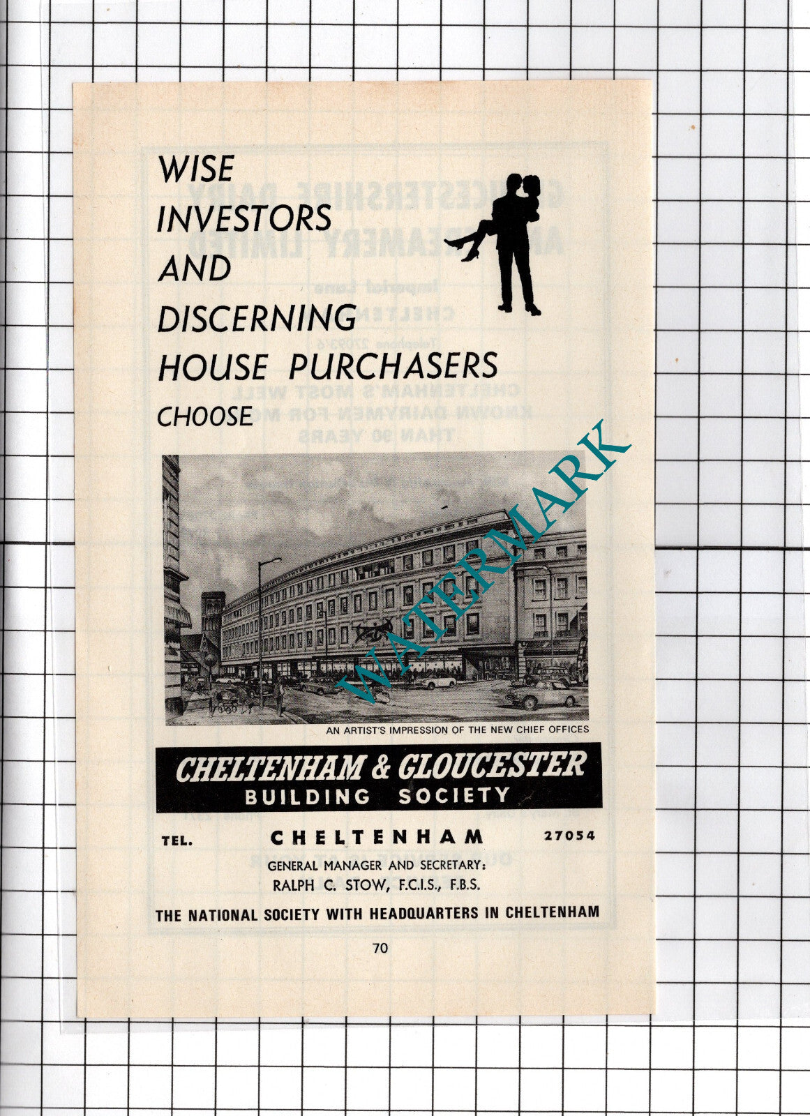 Cheltenham & Gloucester Building Society  Ralph Stow Advert - 1970s Cutting