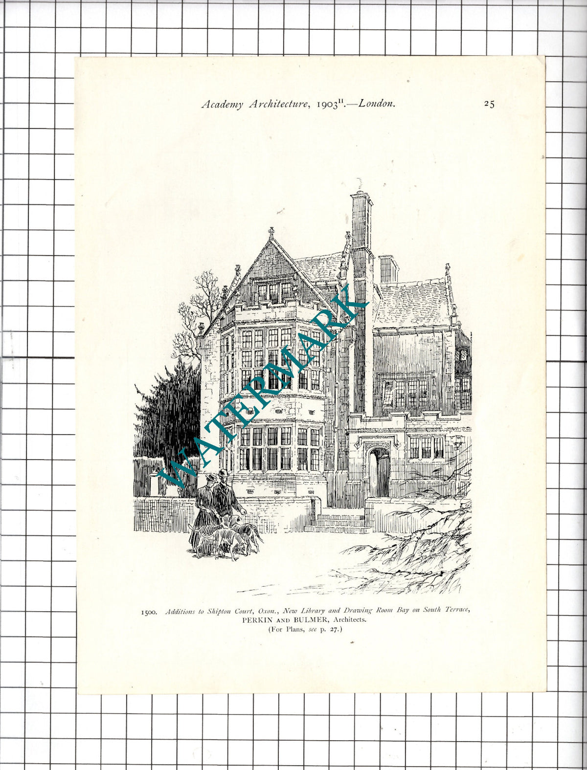 Shipton Court Oxfordshire Perkin and Bulmer Architects - 1903 Cutting / Prints