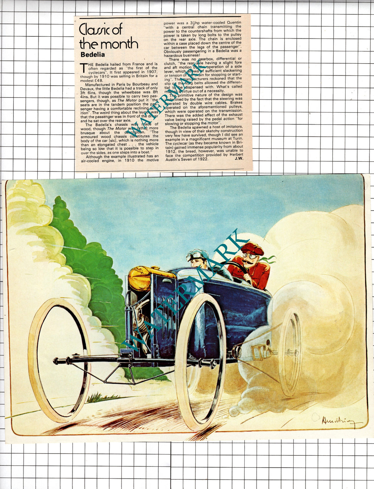 Bedelia Car - 1976 Two-Part Cutting