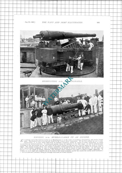 The School Of GUNNERY Shoeburyness Essex - 1897 Article
