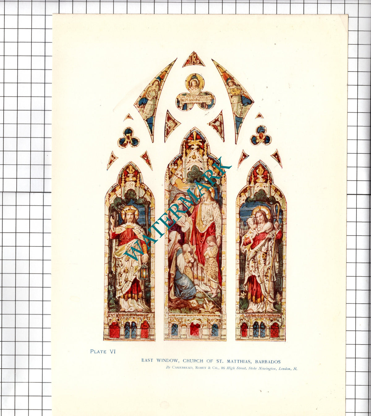 East Window Church of St Matthias Barbados Cakebread Robey & Co - c.1910 Print