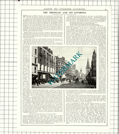 Provand's Lordship Glasgow / Trongate Glasgow - 1904 Article