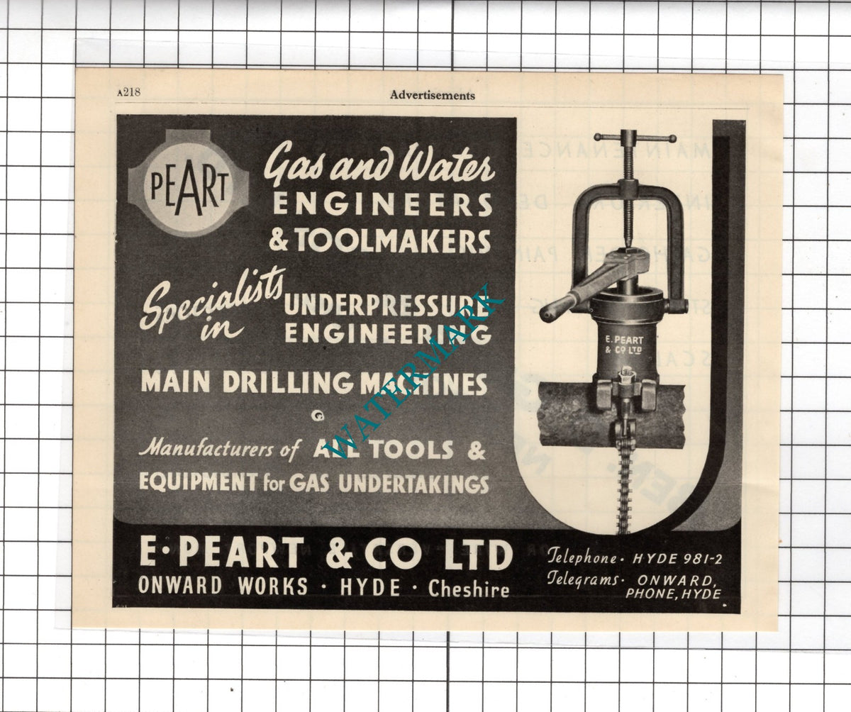 E Peart & Co Ltd Hyde Cheshire / Ben D Gibbs & Son Newport Wales - 1951 Advert