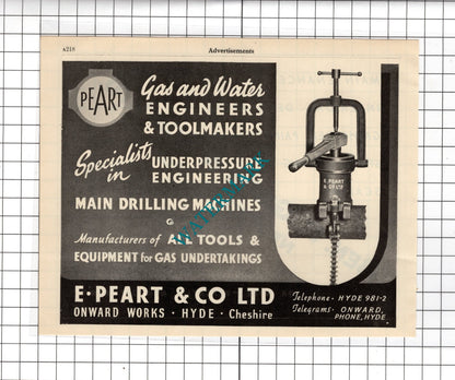 E Peart & Co Ltd Hyde Cheshire / Ben D Gibbs & Son Newport Wales - 1951 Advert
